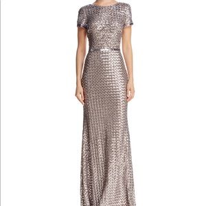 AQUA Belted Sequin Gown - Bloomingdales’ exclusive